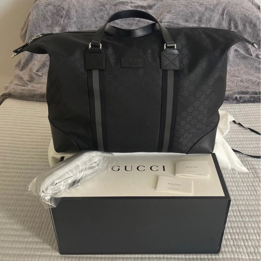 Gucci Black Nylon Dufflebag
